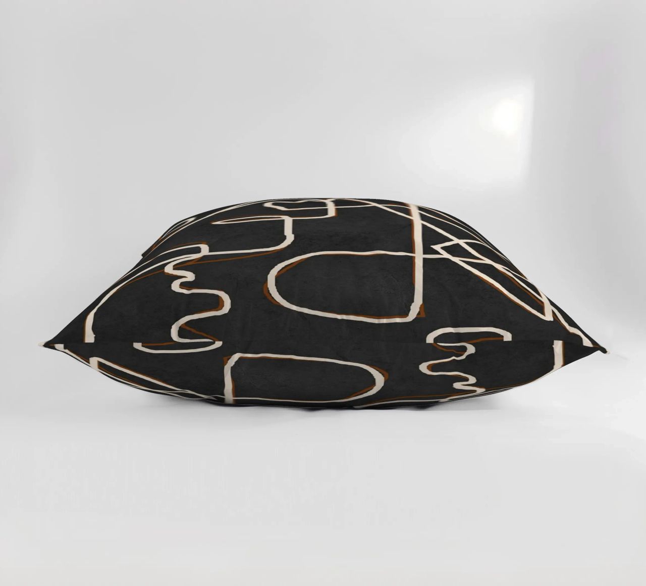 Abstract Face Sketch 1 decorative cushion by Nadjaa