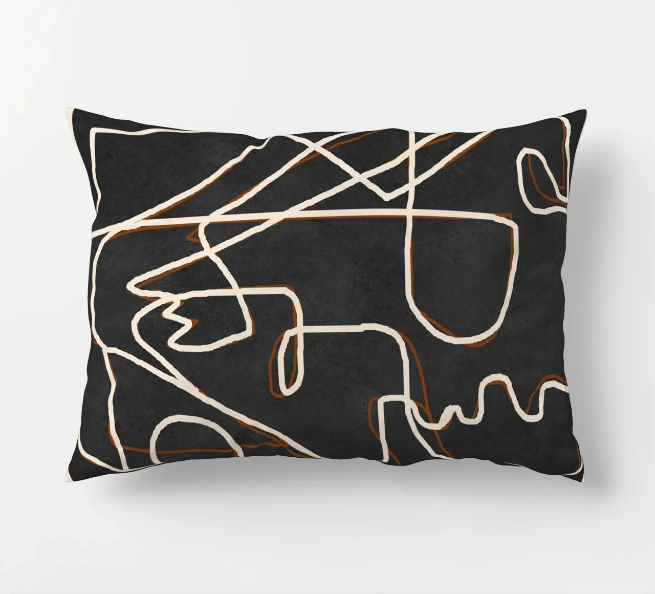 Abstract Face Sketch 1 decorative cushion by Nadjaa