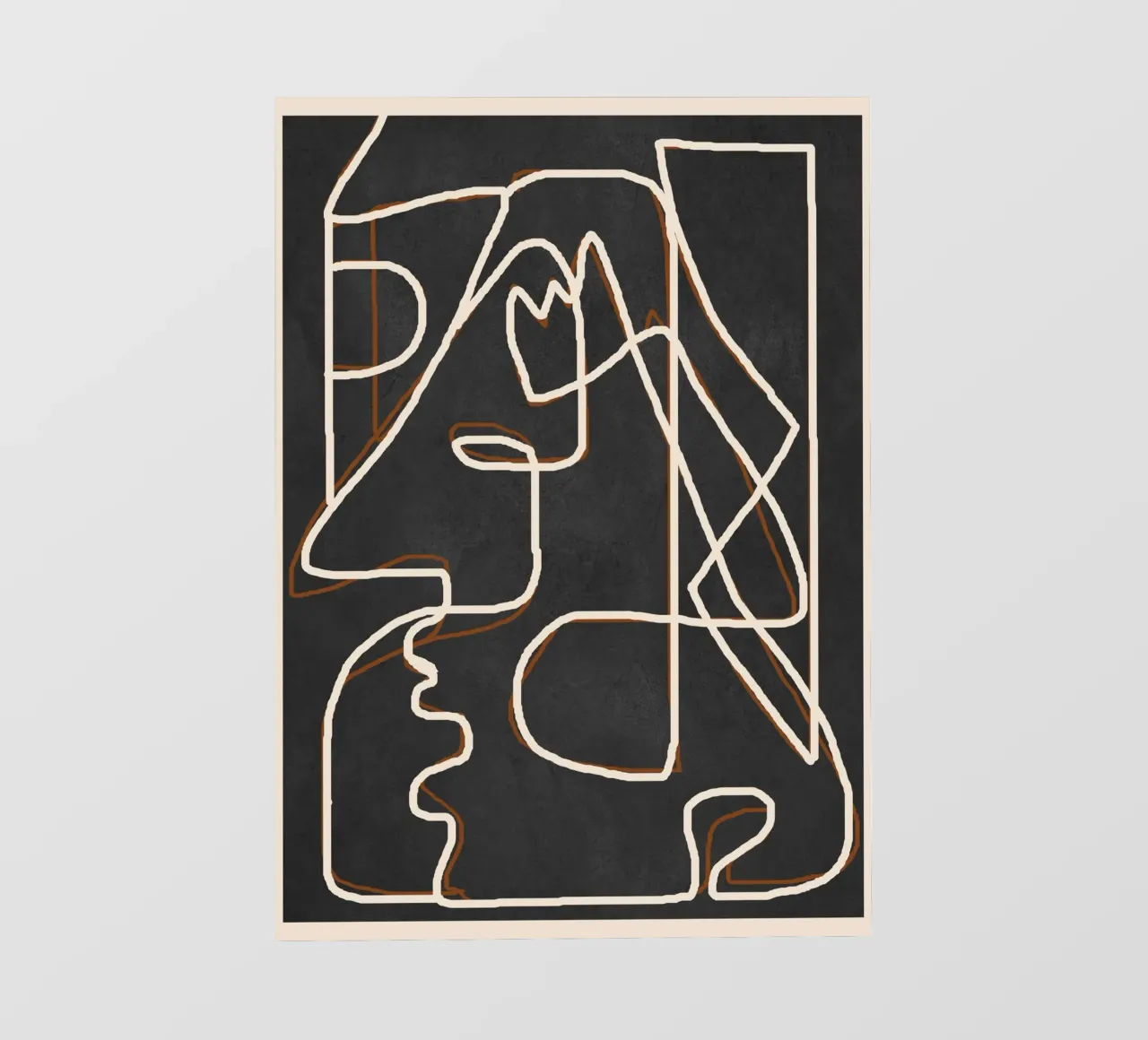 Abstract Face Sketch 1 pellicola backlit da Nadjaa