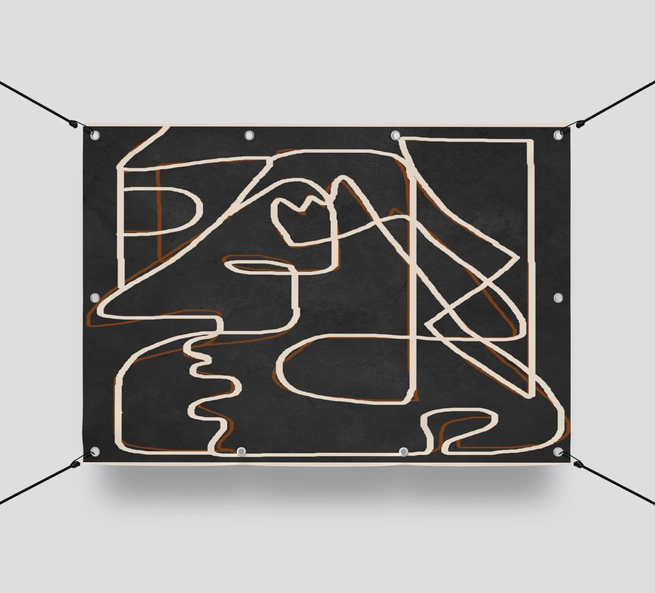 Abstract Face Sketch 1 telo in pvc da Nadjaa