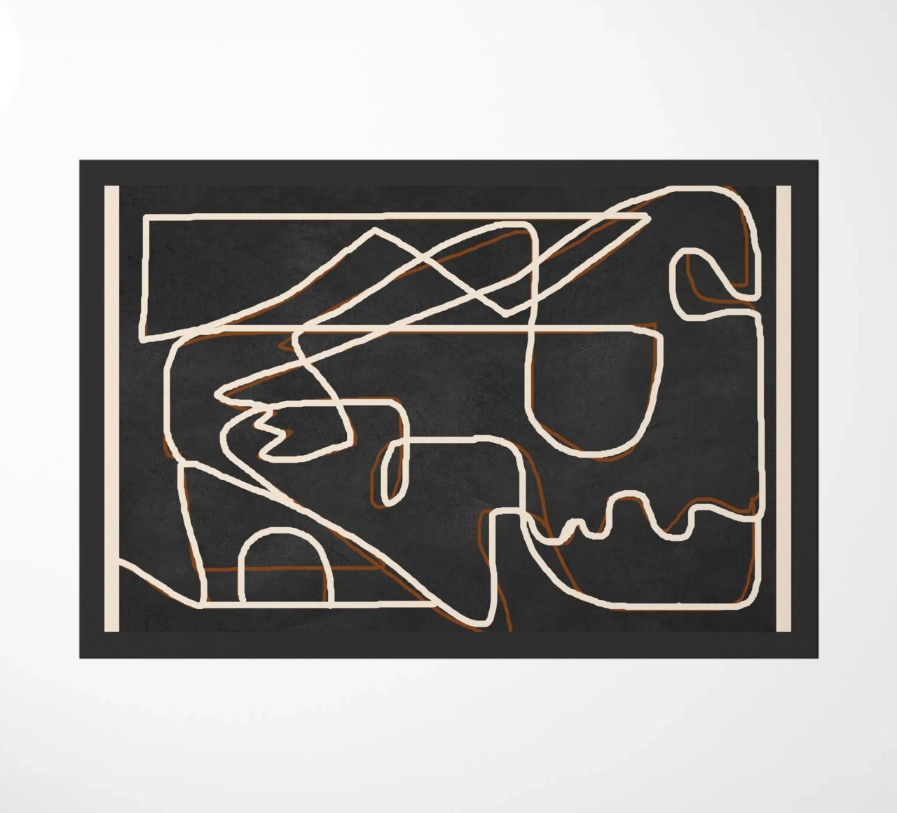Abstract Face Sketch 1 doormat by Nadjaa