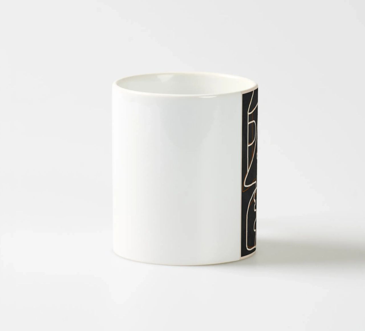 Abstract Face Sketch 1 tazza in ceramica da Nadjaa