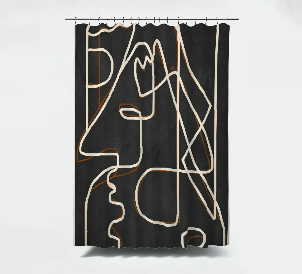 Abstract Face Sketch 1 tenda da doccia da Nadjaa