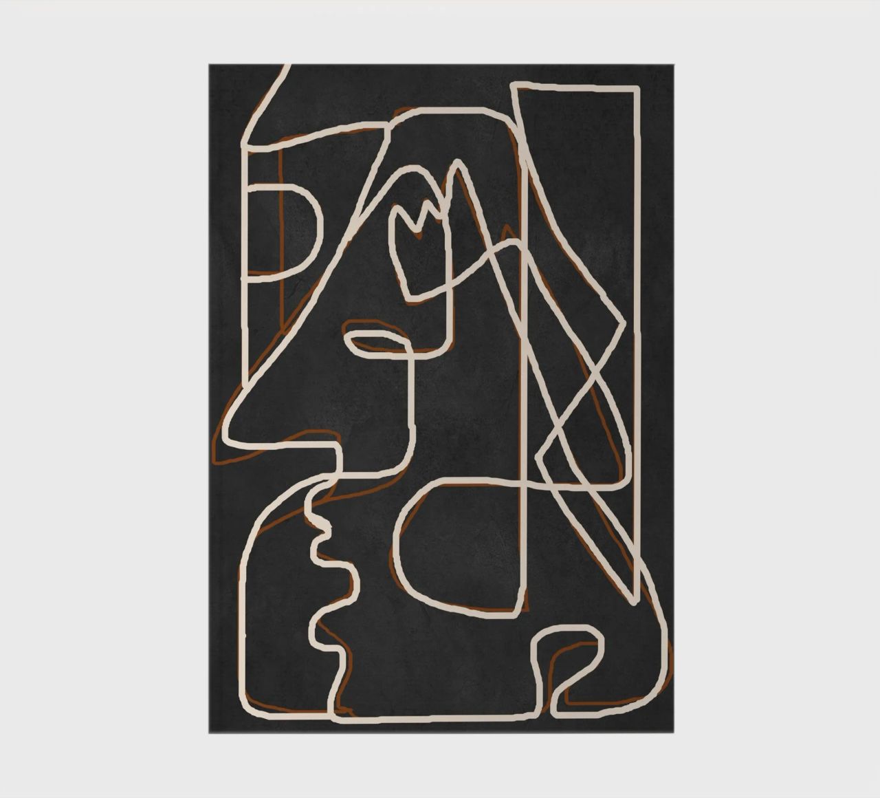 Abstract Face Sketch 1 notebook by Nadjaa