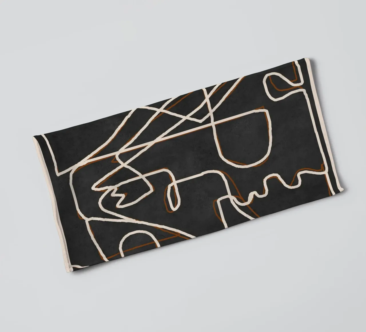 Abstract Face Sketch 1 Handtuch von Nadjaa