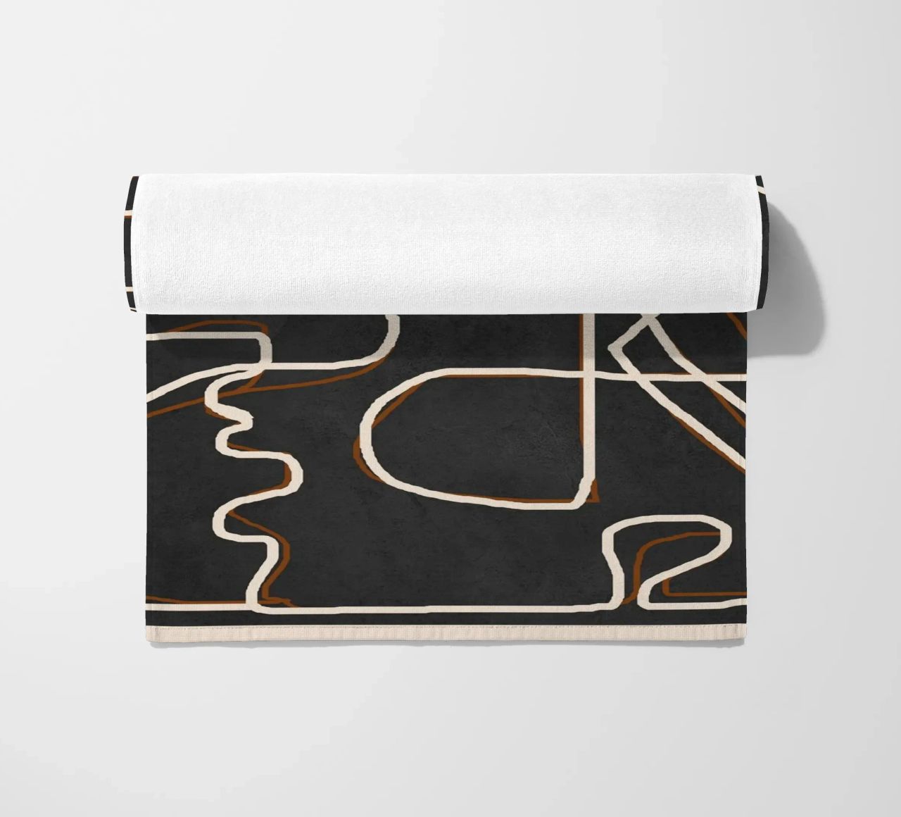 Abstract Face Sketch 1 beach towel by Nadjaa