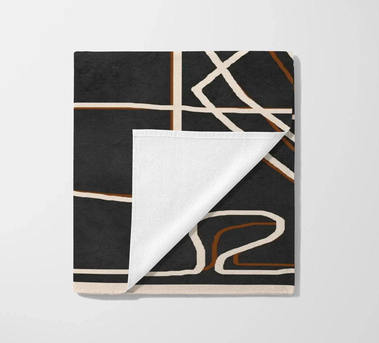Abstract Face Sketch 1 beach towel by Nadjaa