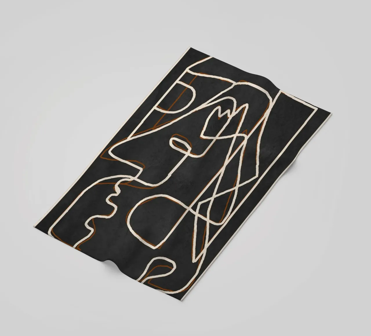 Abstract Face Sketch 1 toalla de playa de Nadjaa