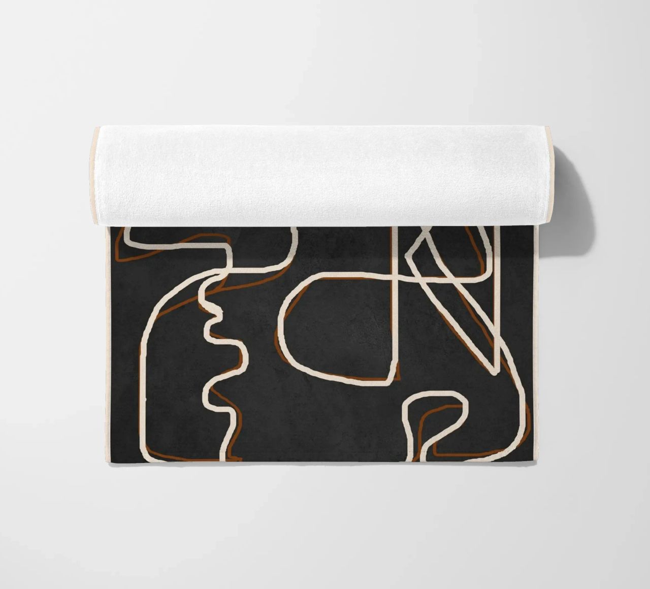 Abstract Face Sketch 1 beach towel by Nadjaa