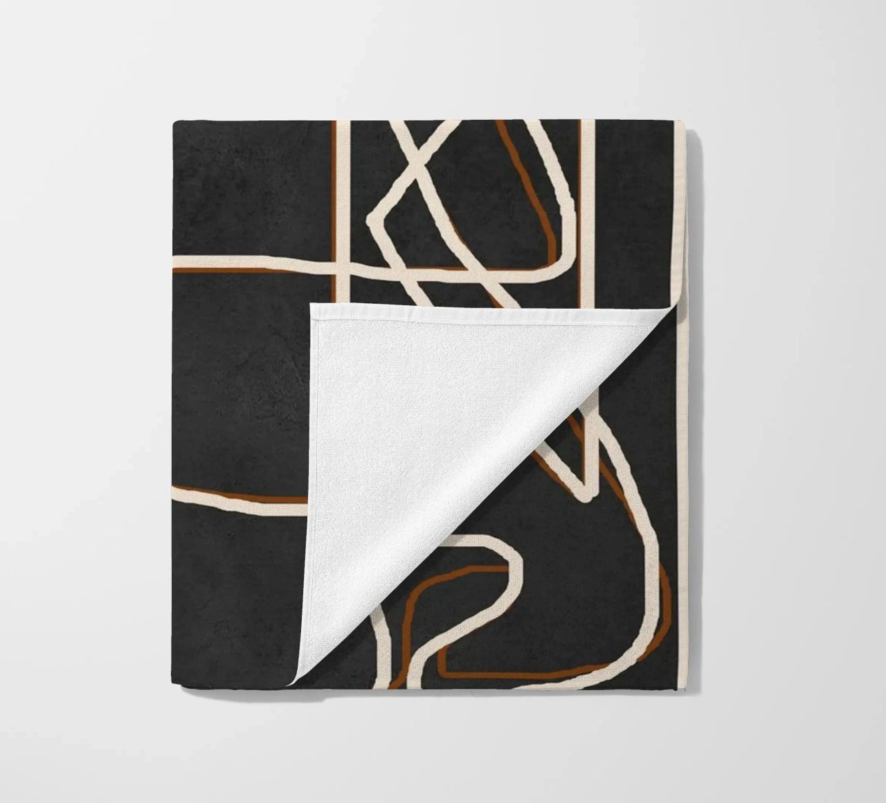 Abstract Face Sketch 1 beach towel by Nadjaa