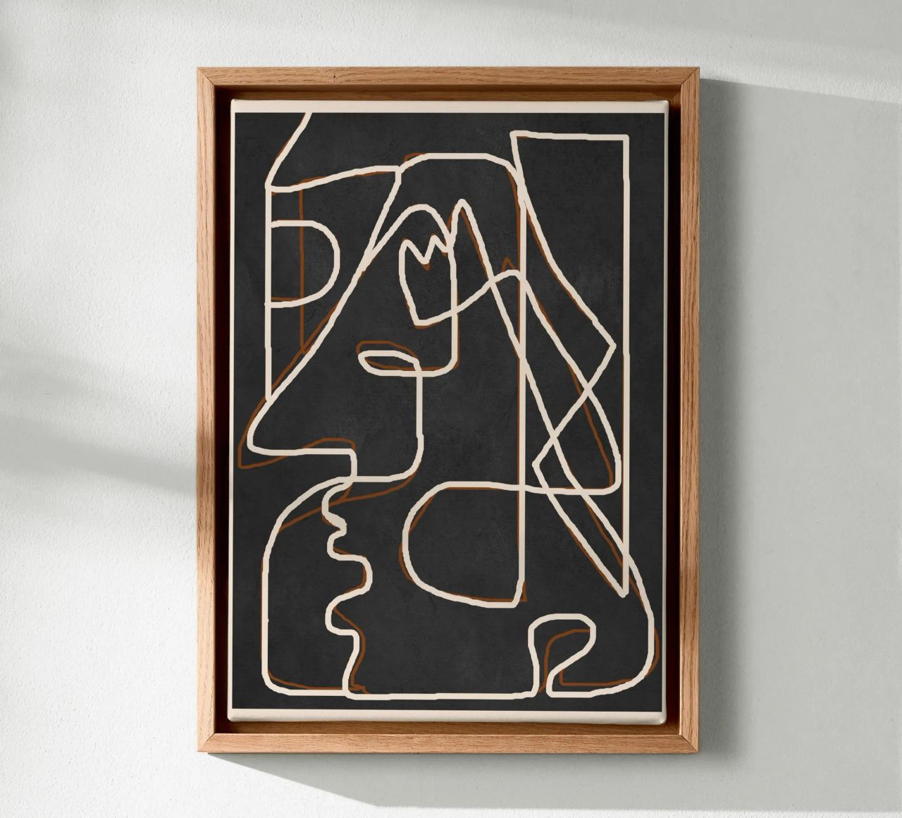 Abstract Face Sketch 1 canvas by Nadjaa