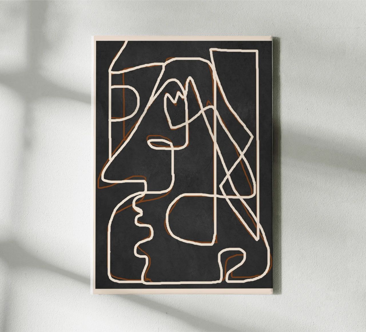 Abstract Face Sketch 1 canvas by Nadjaa