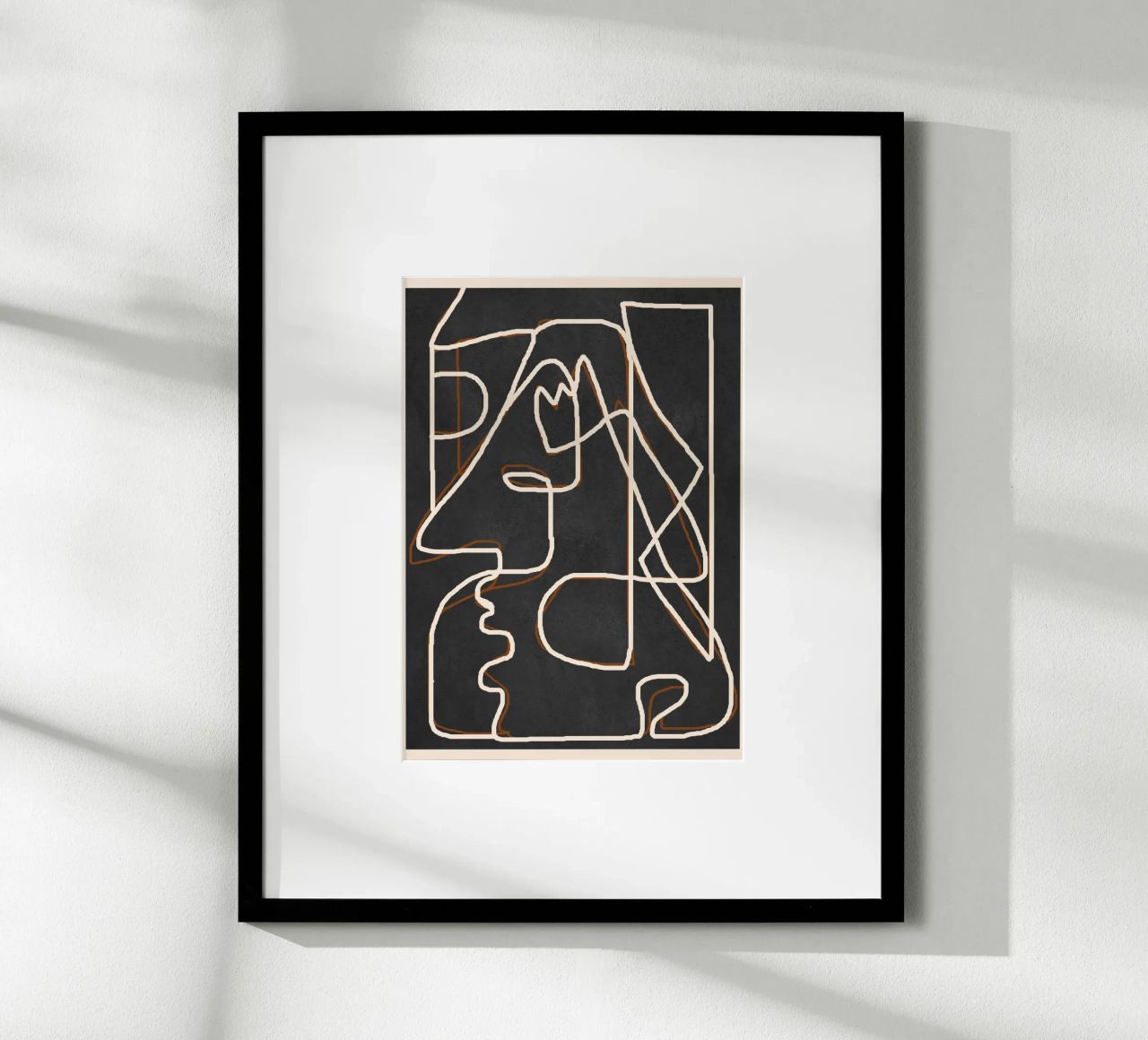 Abstract Face Sketch 1 poster by Nadjaa