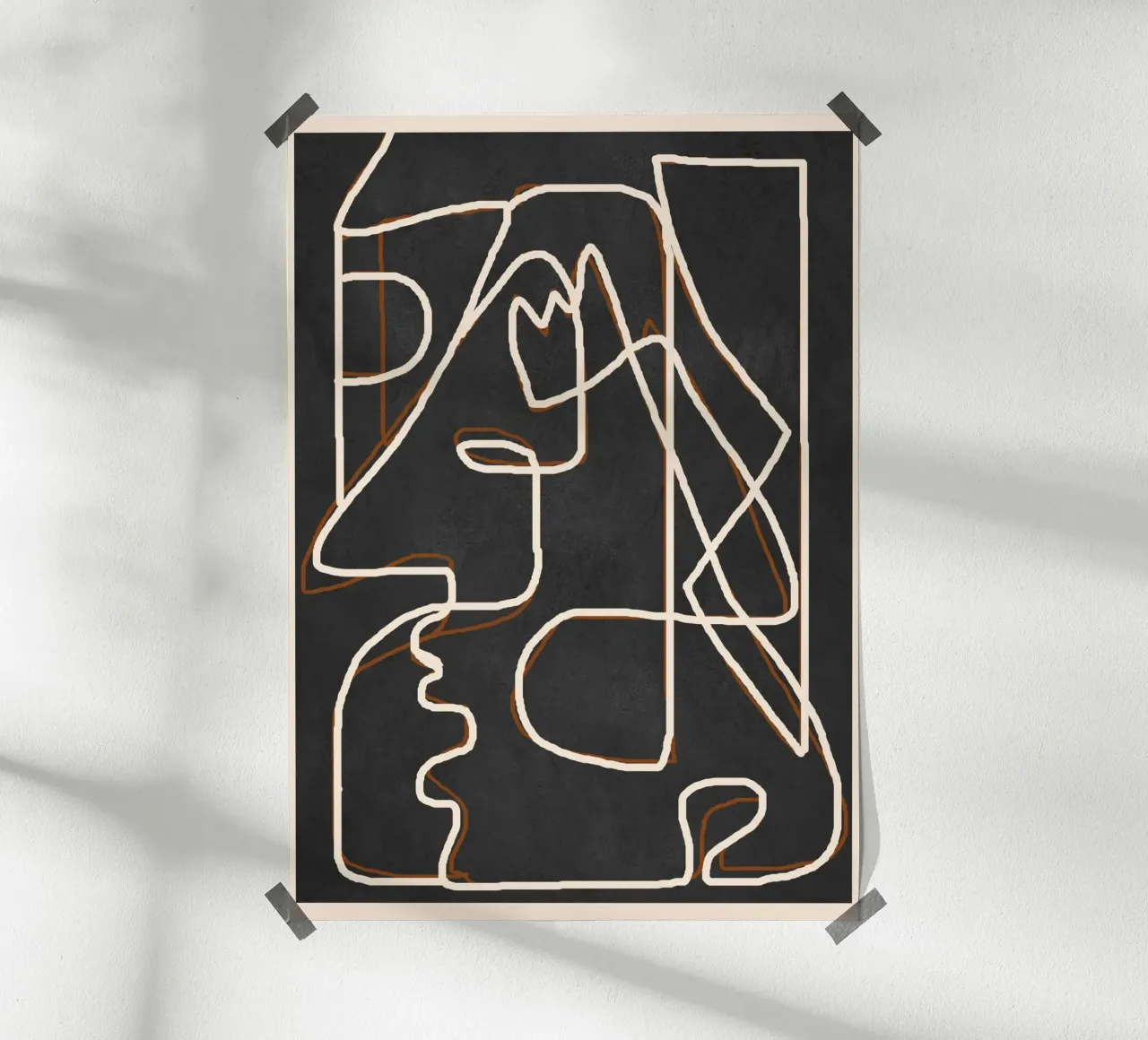 Abstract Face Sketch 1 carta hahnemühle da Nadjaa