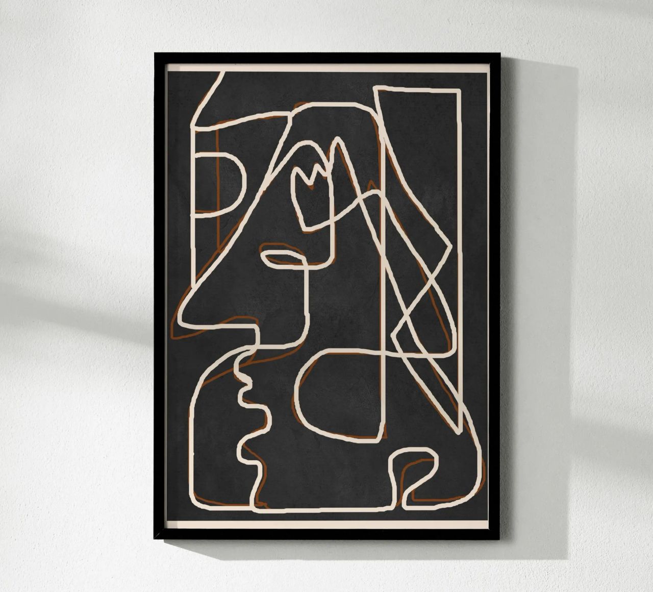 Abstract Face Sketch 1 poster by Nadjaa