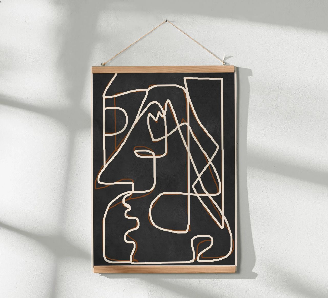Abstract Face Sketch 1 poster by Nadjaa
