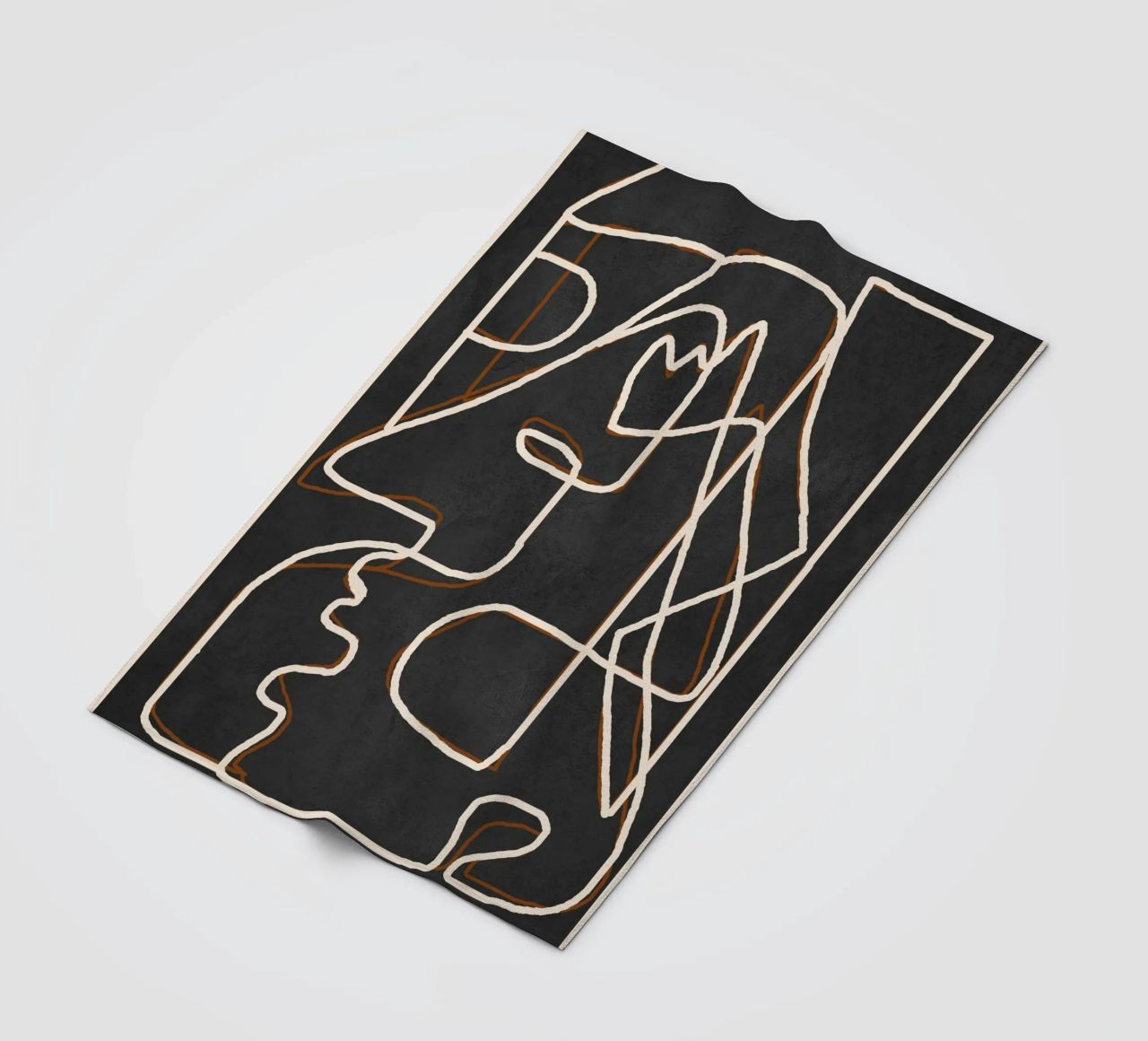Abstract Face Sketch 1 fleece blanket by Nadjaa