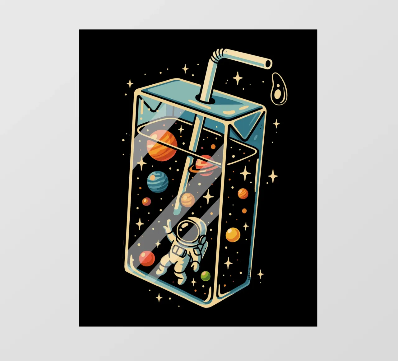 Succo di astronauta nello spazio pellicola backlit da LM2KONE