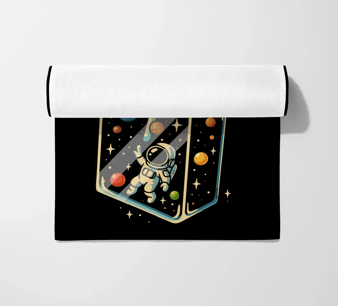 Astronaut In Space Juice beach towel by LM2KONE