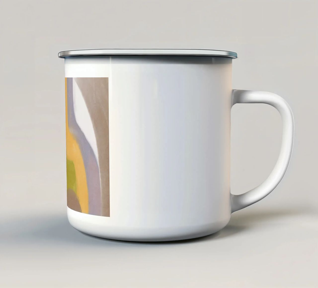 Flusso d'olio astratto 04 tazza in smalto da Little Dean