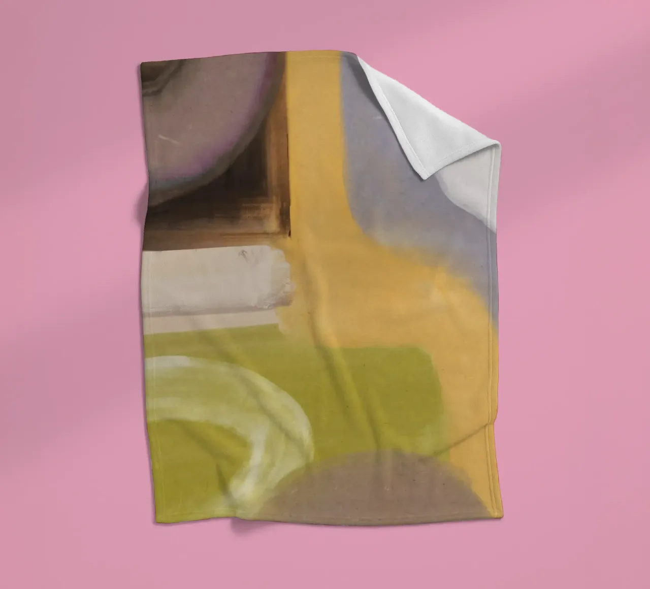 Flusso d'olio astratto 04 coperta in pile da Little Dean