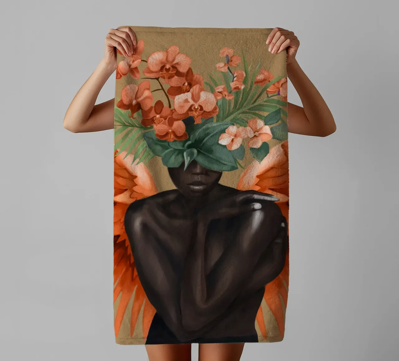 Celestial Bloom 1 badhanddoek van Nadjaa