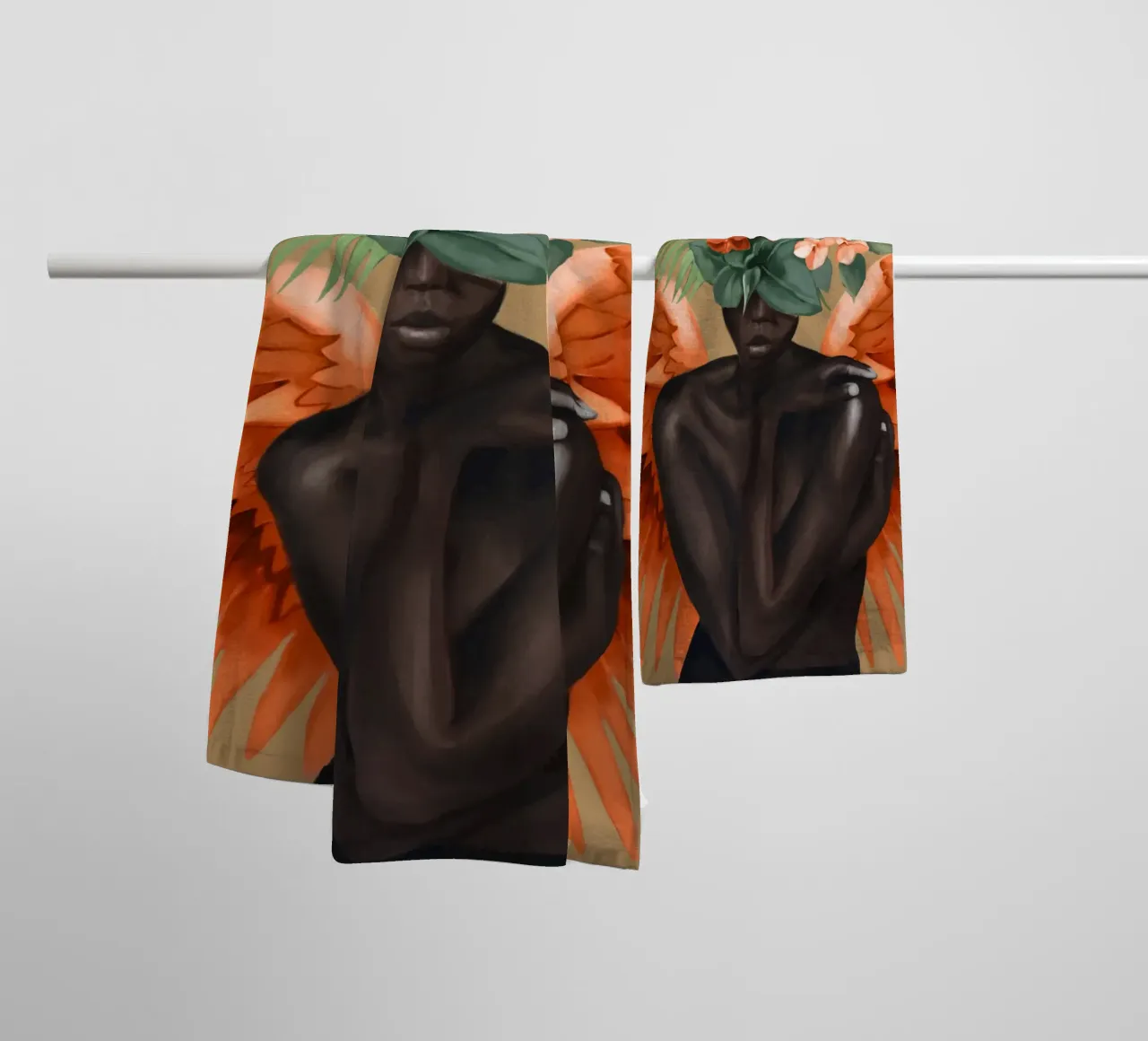 Celestial Bloom 1 badhanddoek van Nadjaa