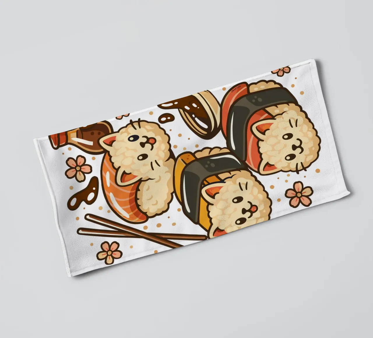 Gatti simpatici di sushi asciugamano da bagno da LM2KONE