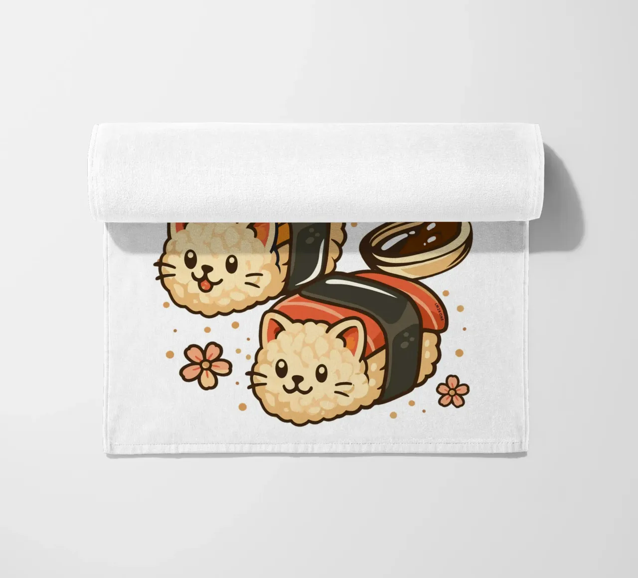 Gatti simpatici di sushi telo mare da LM2KONE