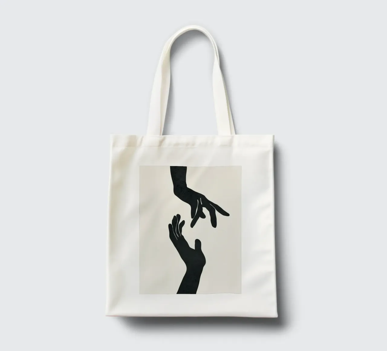 Abstract Hands borsa in juta da Nadjaa