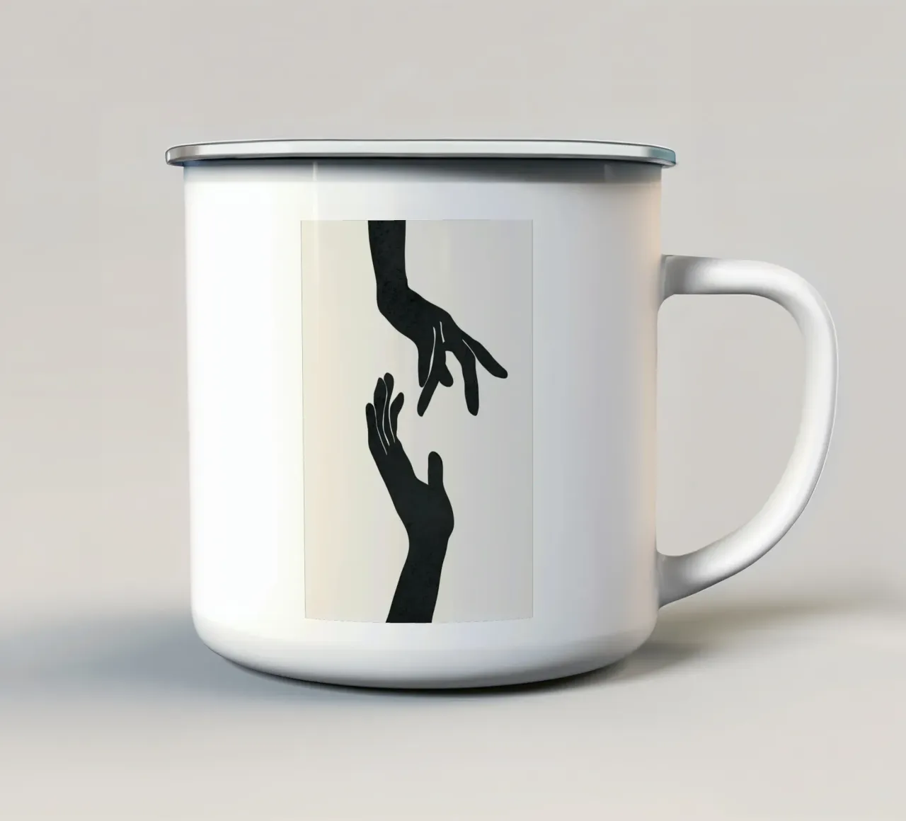 Abstract Hands tazza in smalto da Nadjaa