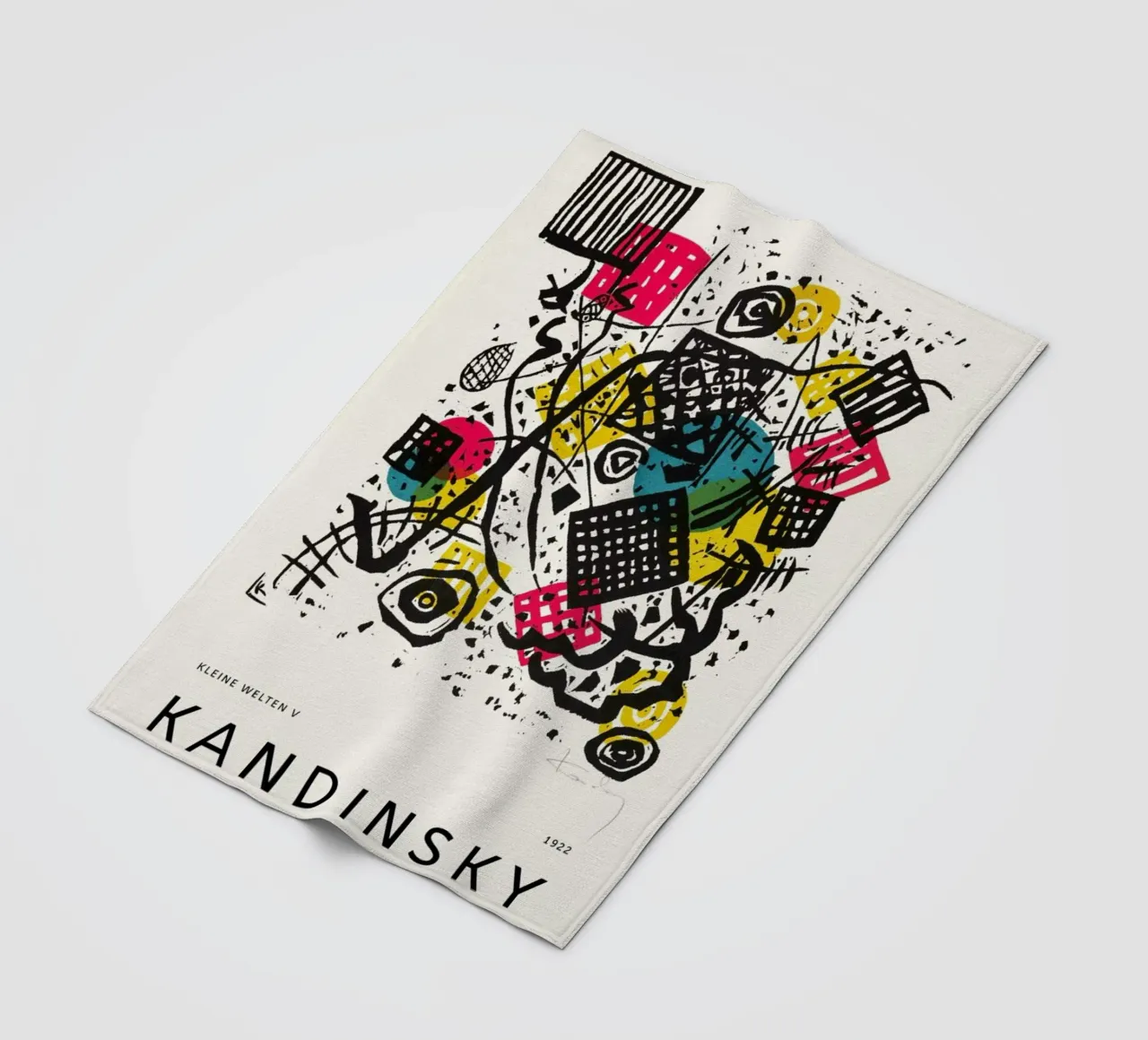 Kandinsky - Kleine Welten V coperta in pile da Vintage by JUNIQE