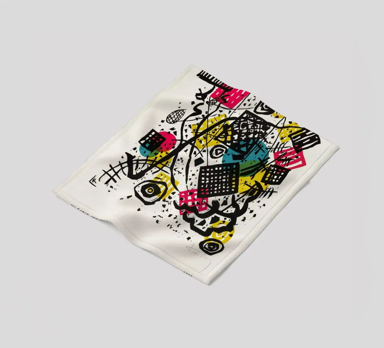 Kandinsky - Kleine Welten V coperta in pile da Vintage by JUNIQE