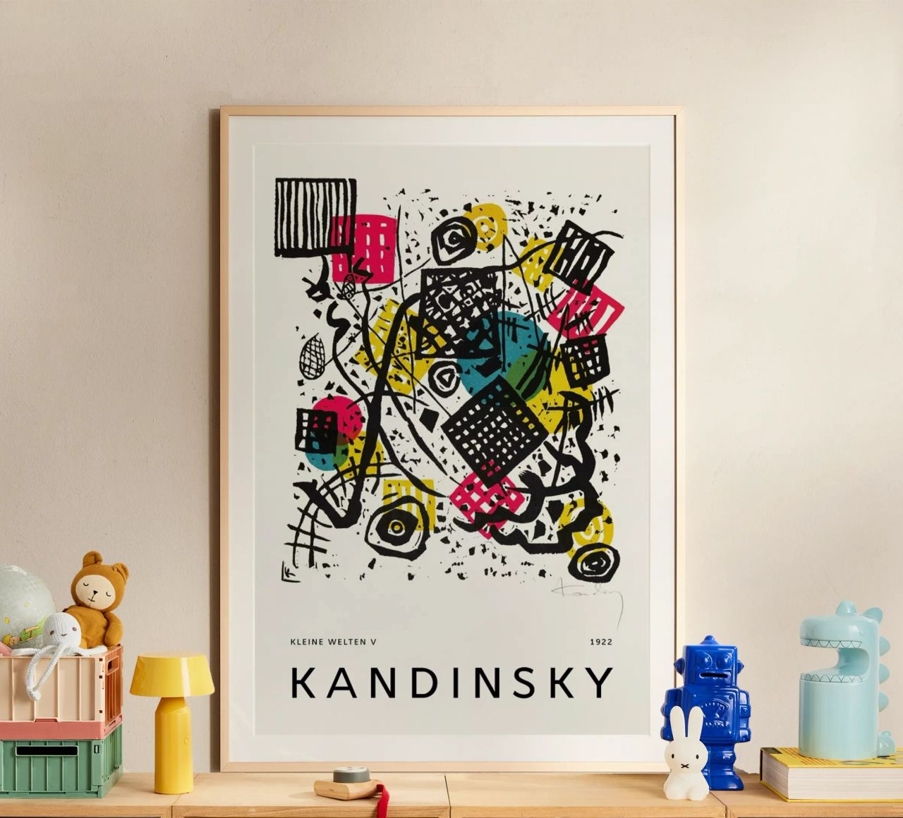 Kandinsky - Kleine Welten V poster van Vintage by JUNIQE