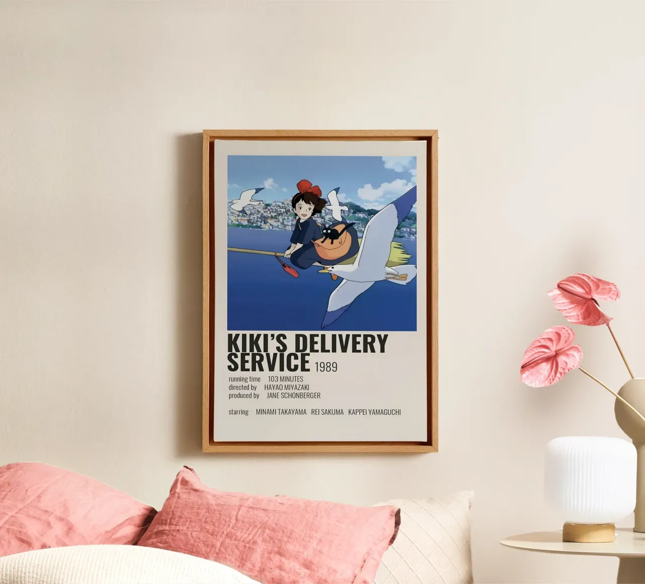 KIKI'S DELIVERY SERVICE 1989 tela con Cornice a cassetta da Totoya