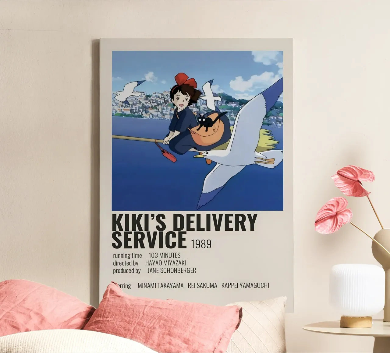 KIKI'S DELIVERY SERVICE 1989 tela con Cornice a cassetta da Totoya