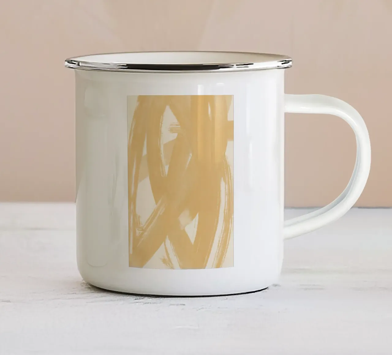 Flusso d'olio astratto 08 tazza in smalto da Little Dean