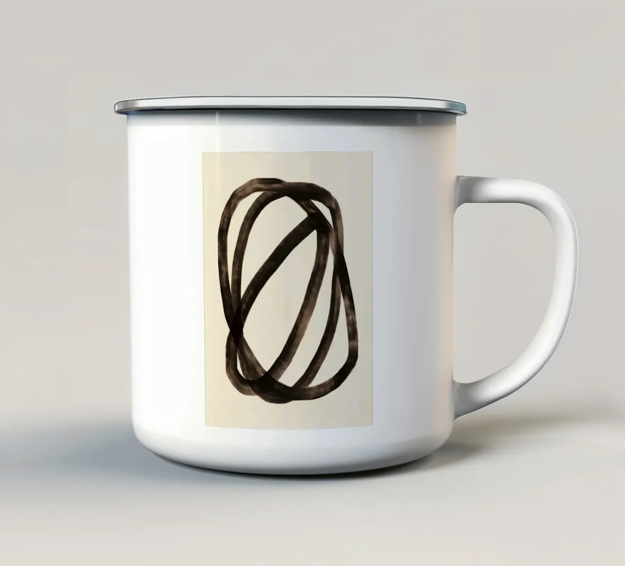 Flusso d'olio astratto 07 tazza in smalto da Little Dean