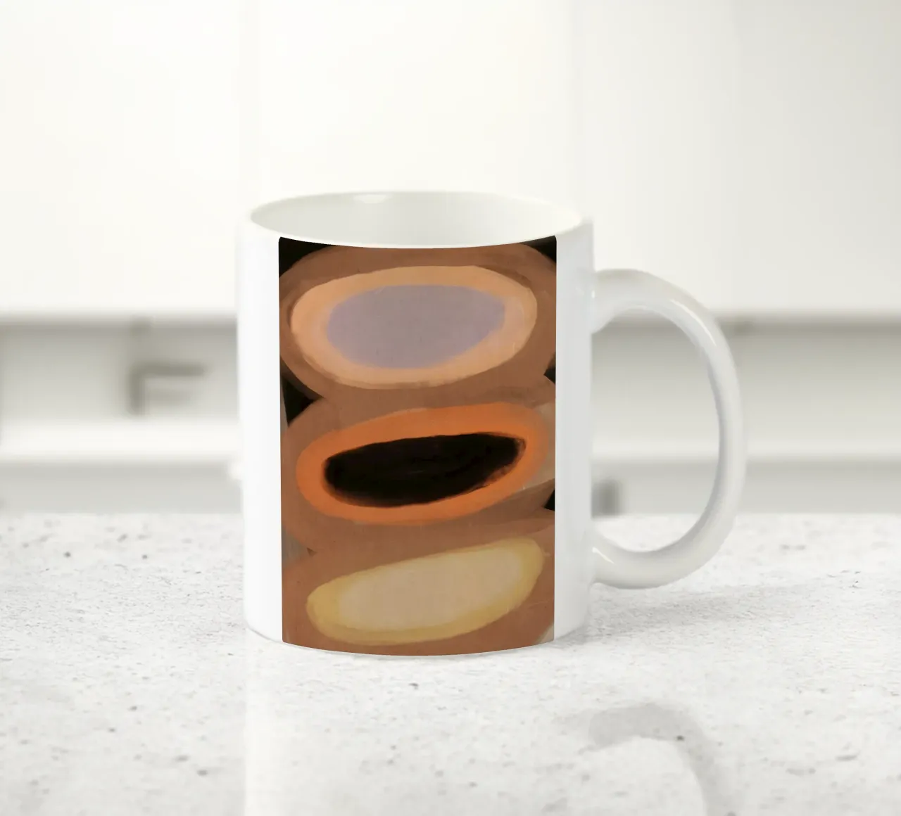 Flusso d'olio astratto 06 tazza in ceramica da Little Dean