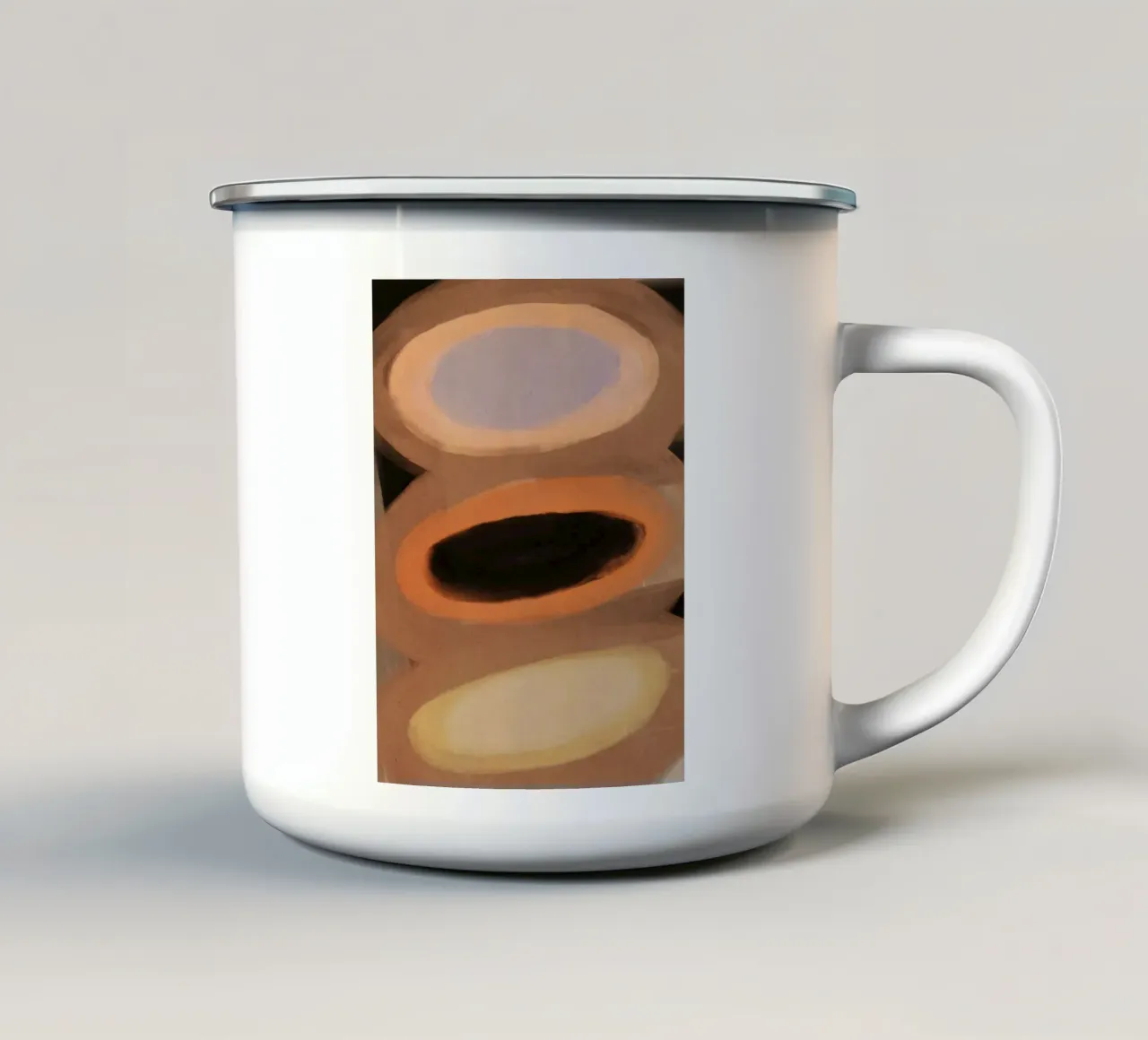 Flusso d'olio astratto 06 tazza in smalto da Little Dean