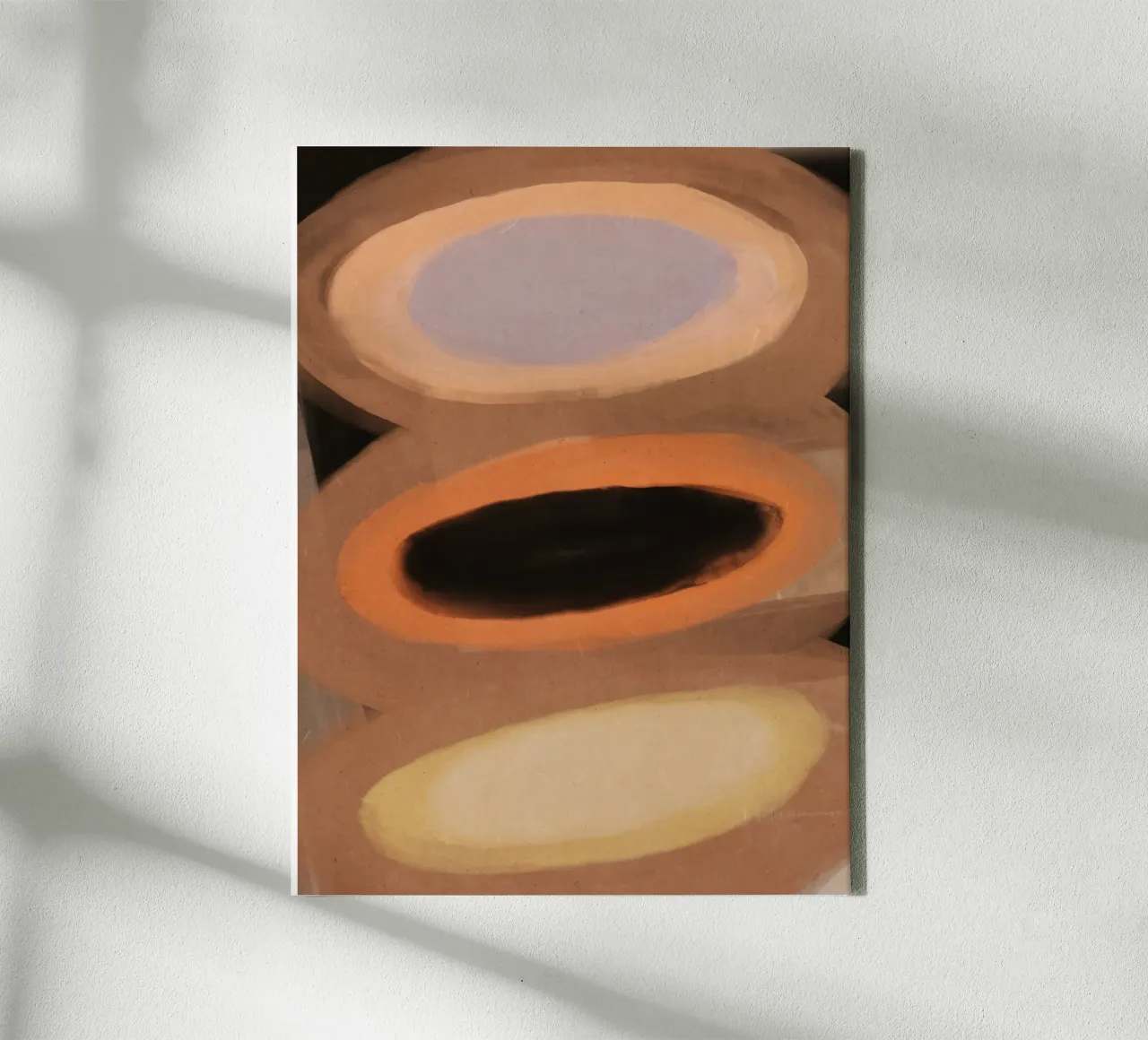Abstract oil flow 06 canvas with Floater frame by Little Dean