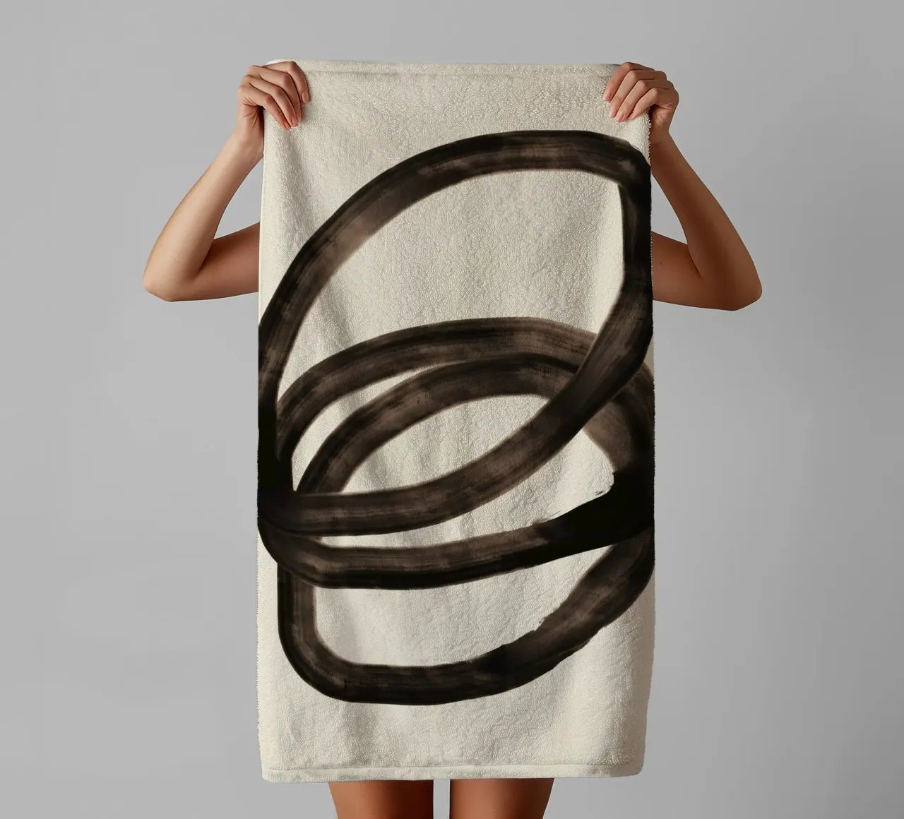 Abstract oil flow 09 towel by Little Dean