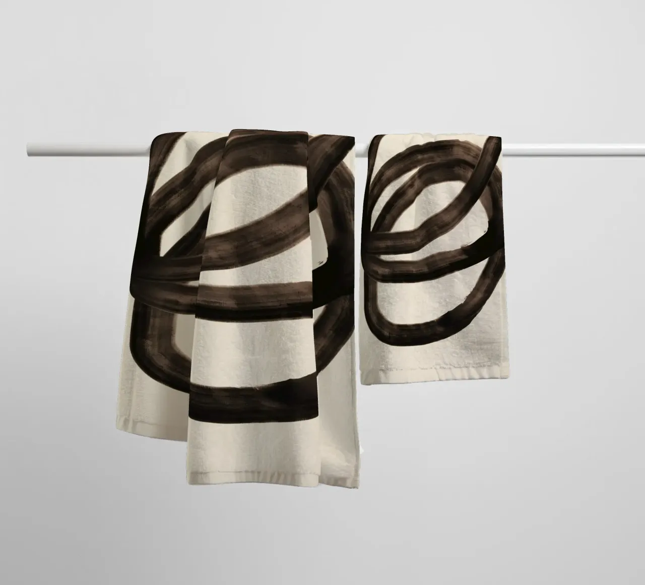 Abstract oil flow 09 towel by Little Dean