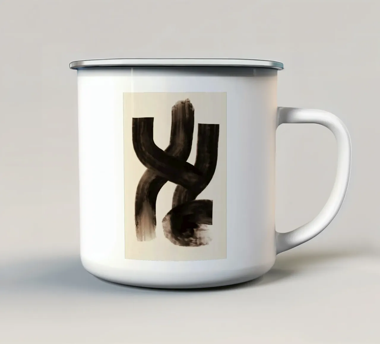 Flusso d'olio astratto 10 tazza in smalto da Little Dean