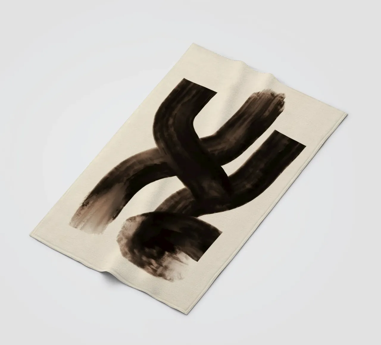 Abstract oil flow 10 fleece blanket by Little Dean