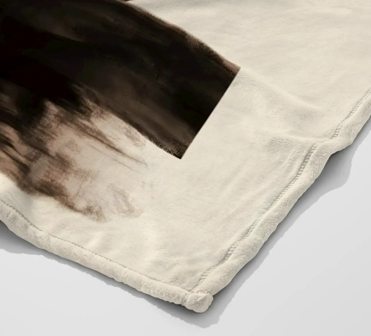 Abstract oil flow 10 fleece blanket by Little Dean