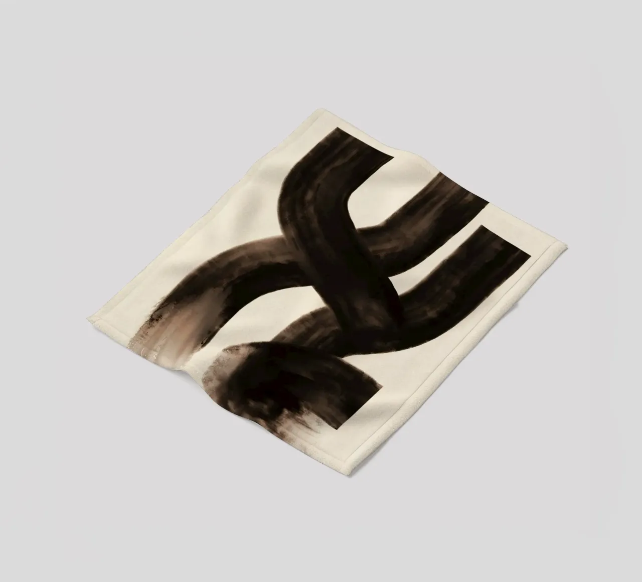 Abstract oil flow 10 fleece blanket by Little Dean