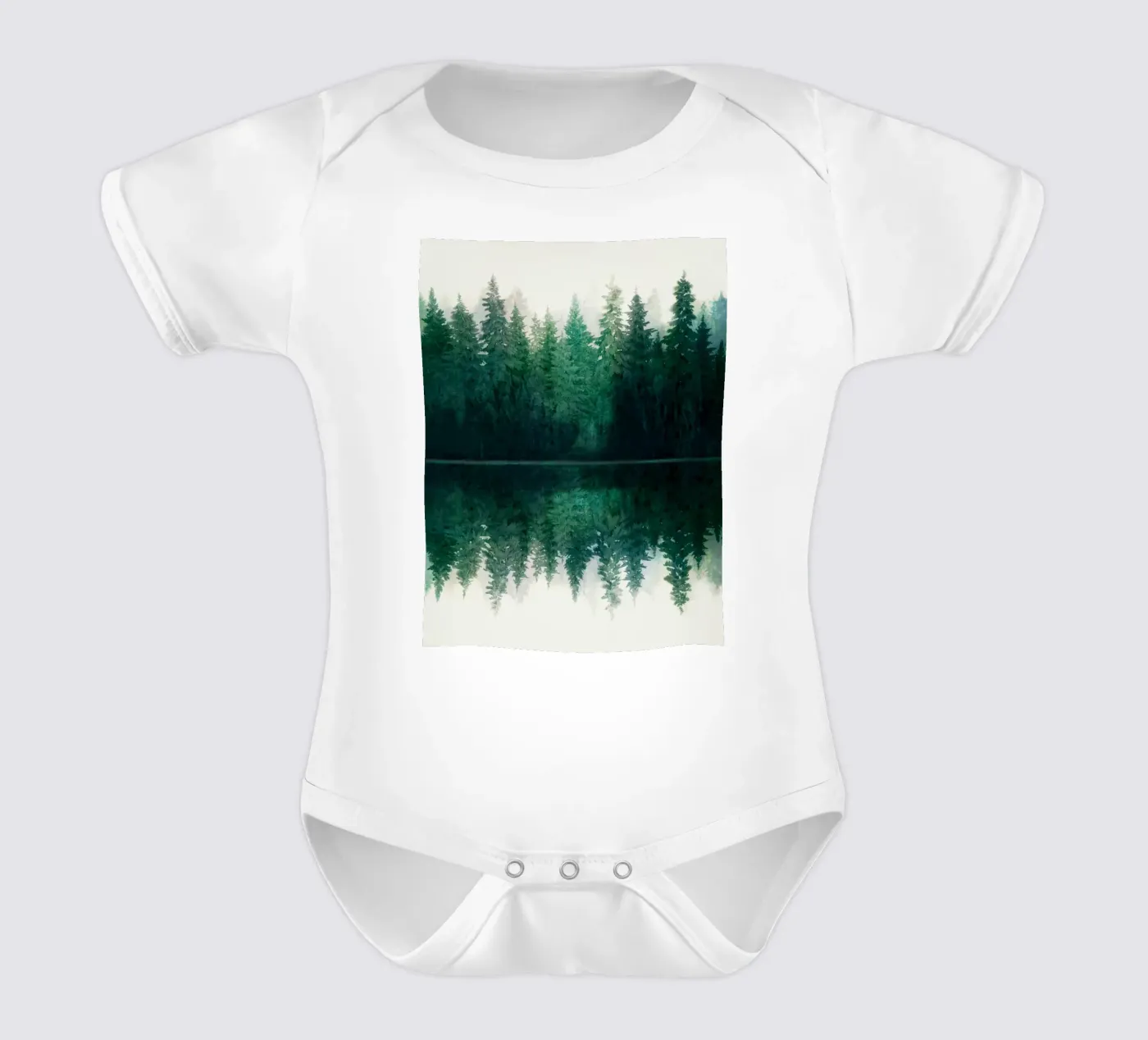 Reflection short-sleeve baby romper by Nadjaa