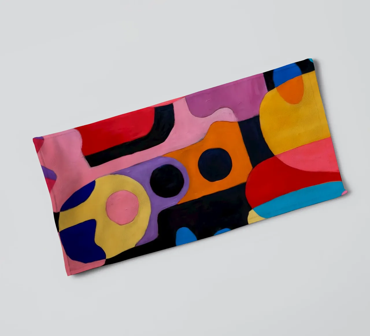 Abstracte kleurensymfonie badhanddoek van Monarco Virtuoso