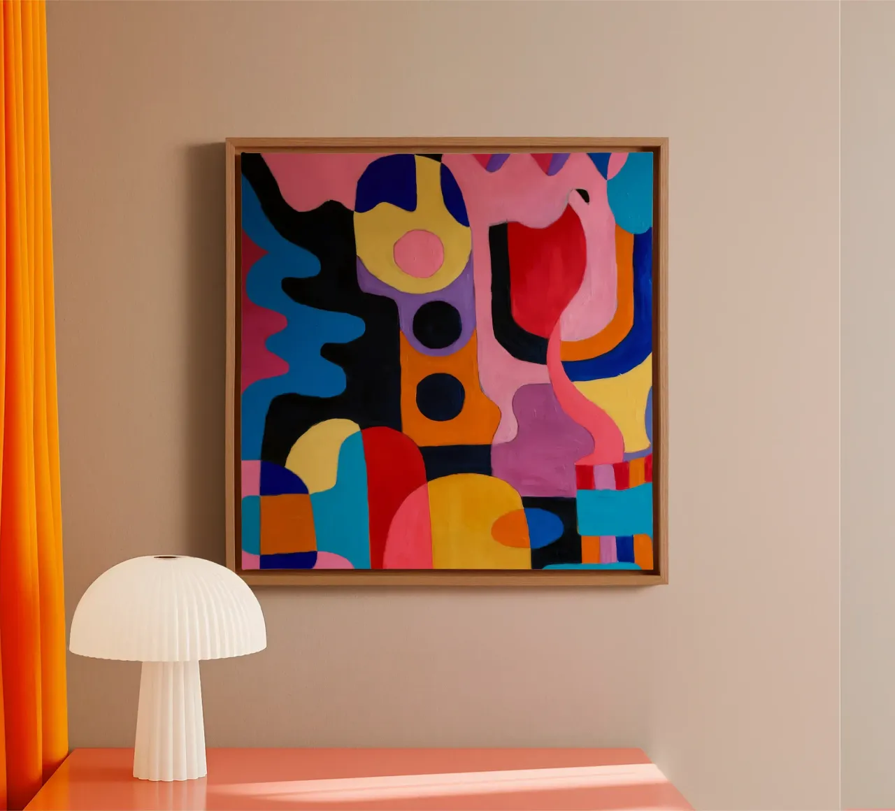 Abstracte kleurensymfonie canvas van Monarco Virtuoso